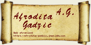 Afrodita Gadžić vizit kartica